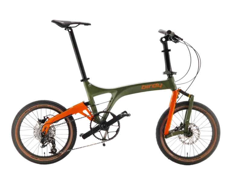 Birdy GV Plus in Wilderness Orange with Juin Tech hydraulic disc brakes