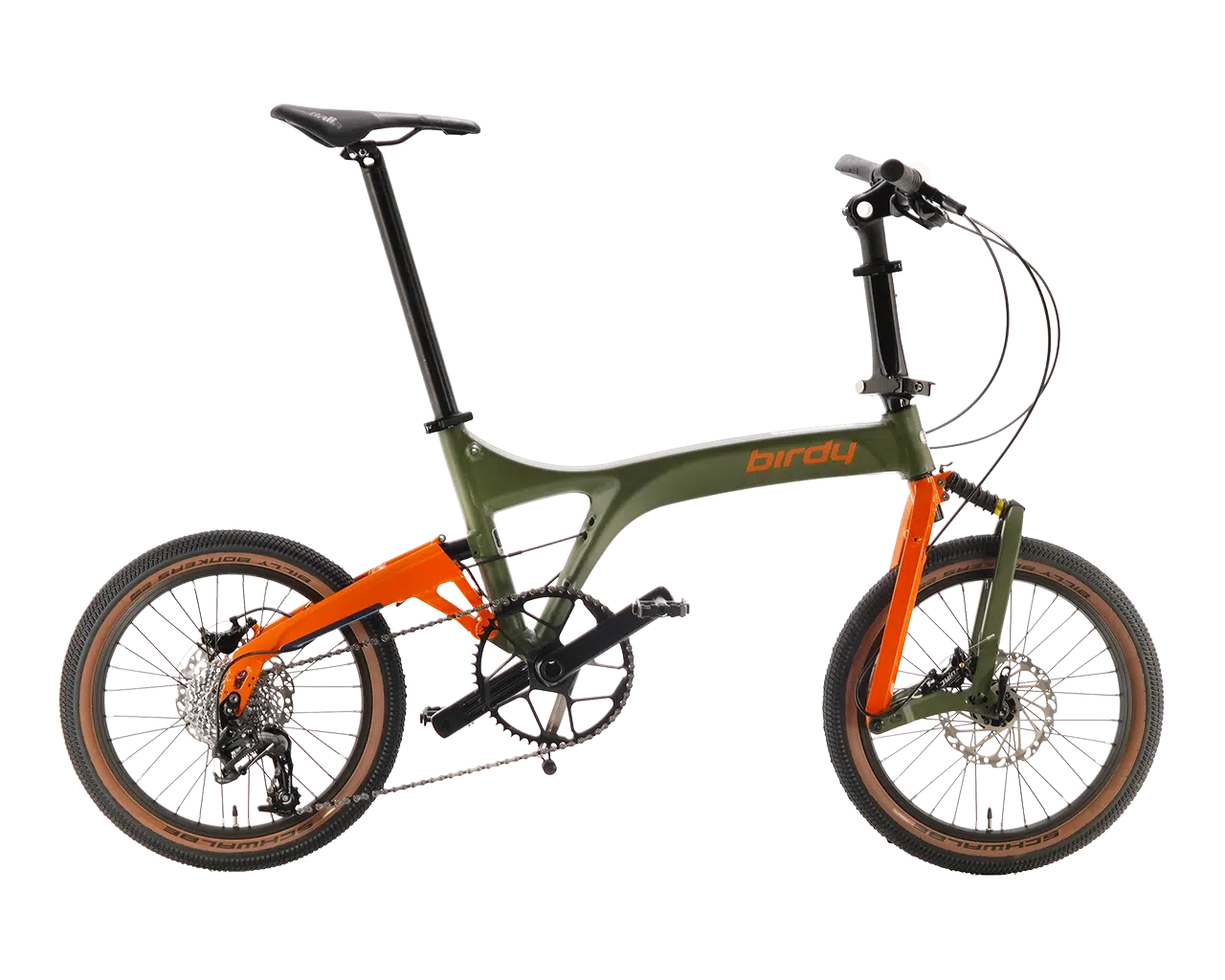Birdy GV Plus in Wilderness Orange with Juin Tech hydraulic disc brakes